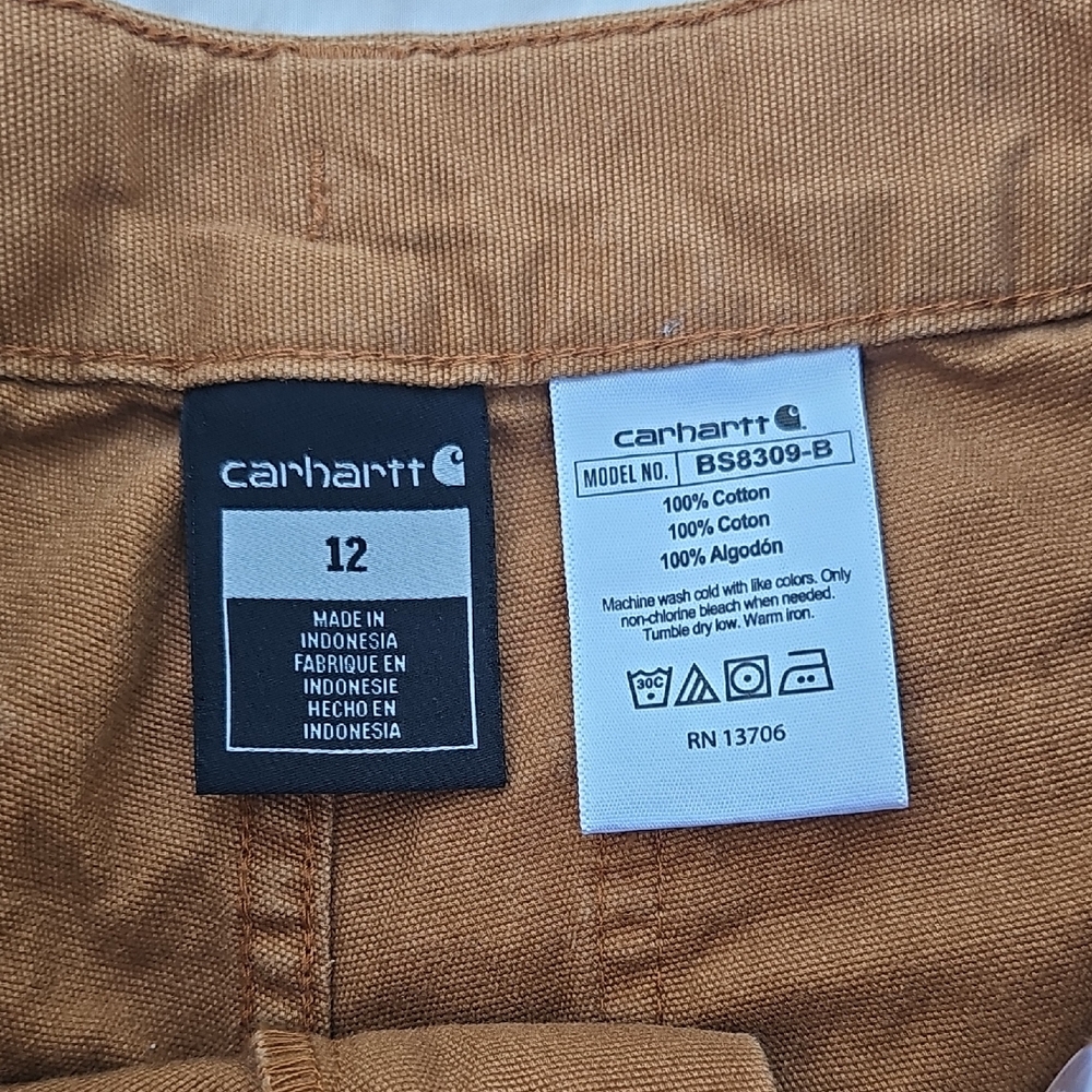 Carhartt Brown Cargo Shorts Cotton Blend - Picture 2 of 4
